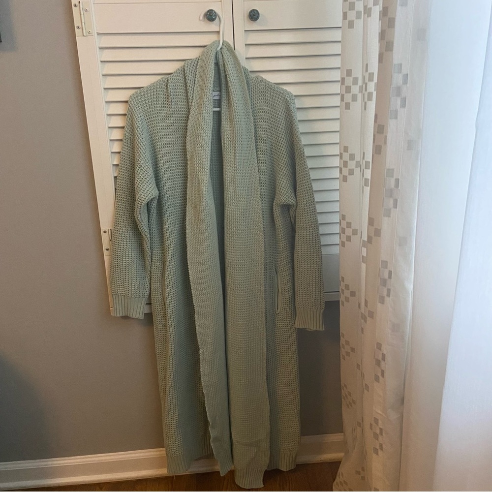 Petal and Pup Mint Green long Cardigan Sweater Size 4